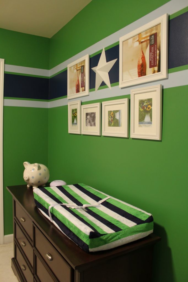 wandfarbe in grün farbideen wandgestaltung babyzimmer ausstattung