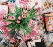 Tischdeko mit Tulpen – festliche Tischdeko Ideen mit Frühligsblumen