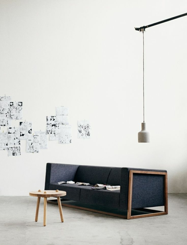 wohnzimmer ideen bilder design sofa hängelampe