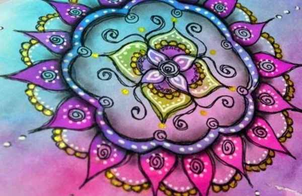 Mandala lila Vorlagen selbstausdruck 