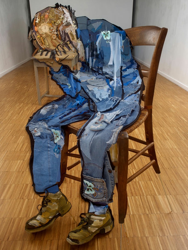 Umwerfende anamorphe Porträts von Bernard Pras jeans
