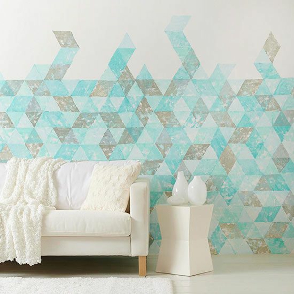 Wandfarben figuren kombinieren komplementärfarben sofa
