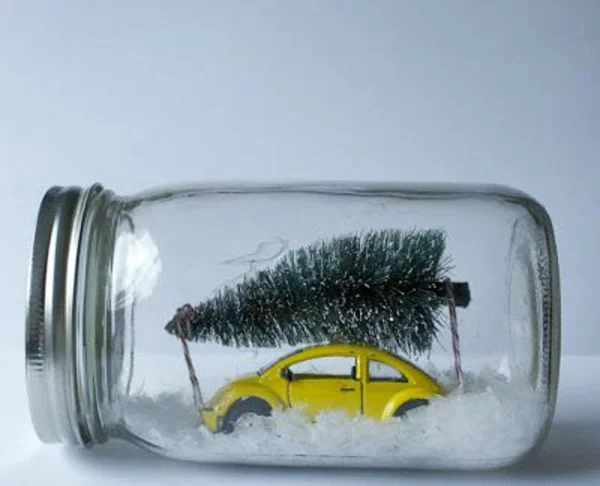 selber machen auto weihnachtsgeschenke weg tanne