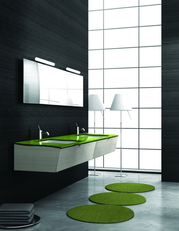 badezimmerleuchten badlampe grün matten teppiche