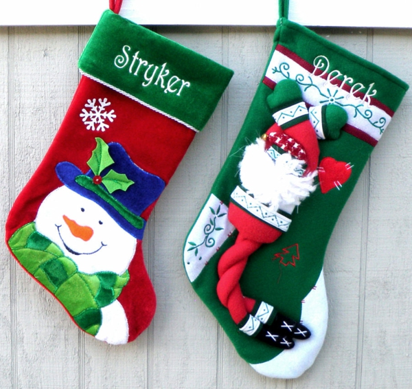 bastelideen für weihnachten nikolaus stiefel aufhängen