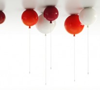 Innovative Deckenlampe in Form von einem Helium-Ballon