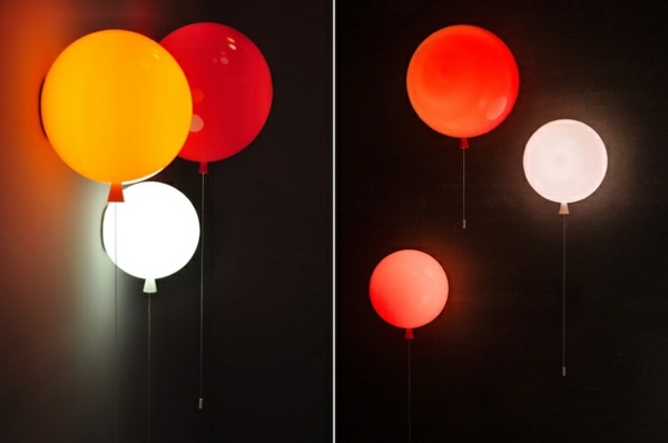 Innovative Deckenlampe in Form von einem Helium-Ballon