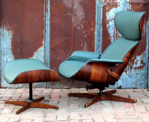 designer sessel Charles Eames Lounge Chair farbig türkis