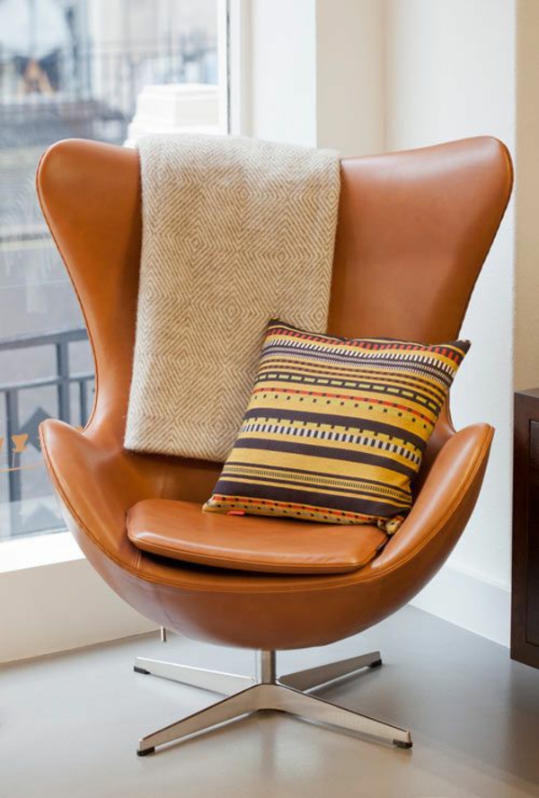 dänisches design möbel Arne Jacobsen egg chair leder