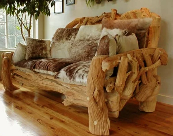 echtholzmöbel naturholz sofa