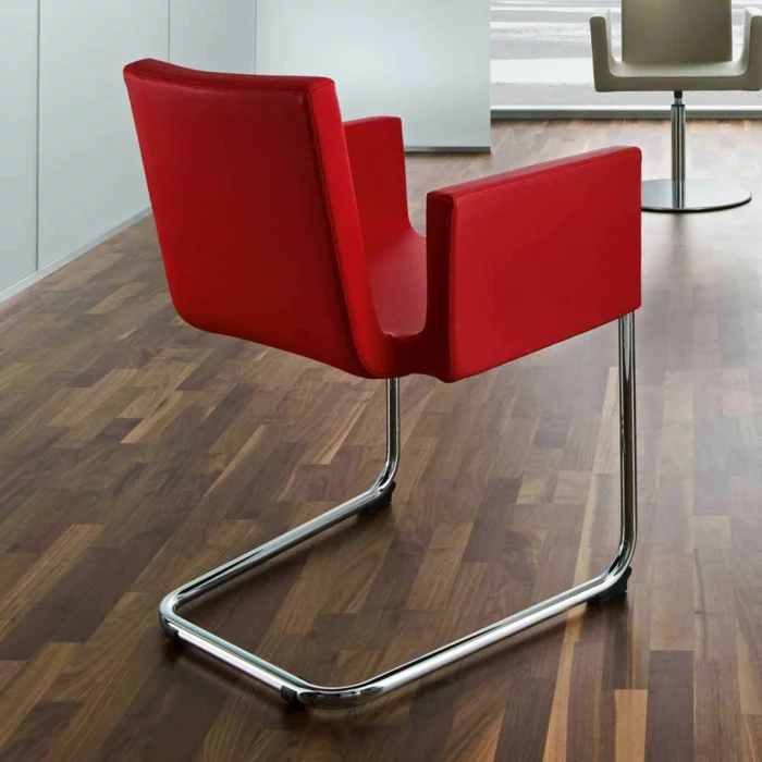 freischwinger sessel Design Sessel Ruven in Rot freischwinger mit armlehne