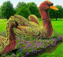 Gartenfiguren aus Pflanzen – wunderliche Gartenkunst in Atlanta und Montreal