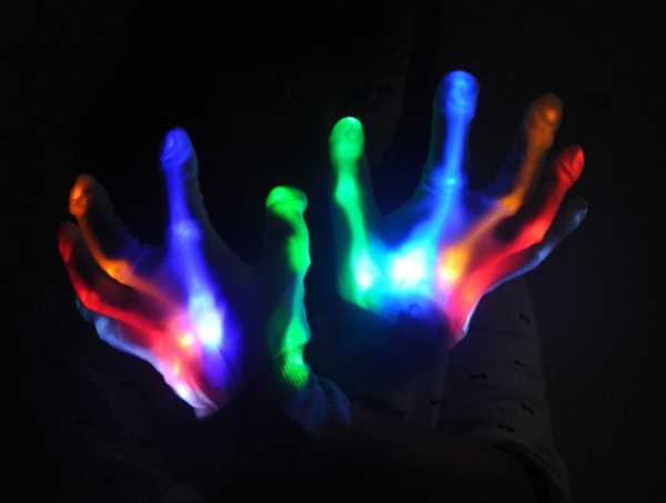 handschuhe stricken leuchtend nacht