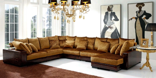 italienische möbel sofa seide dunkel braun