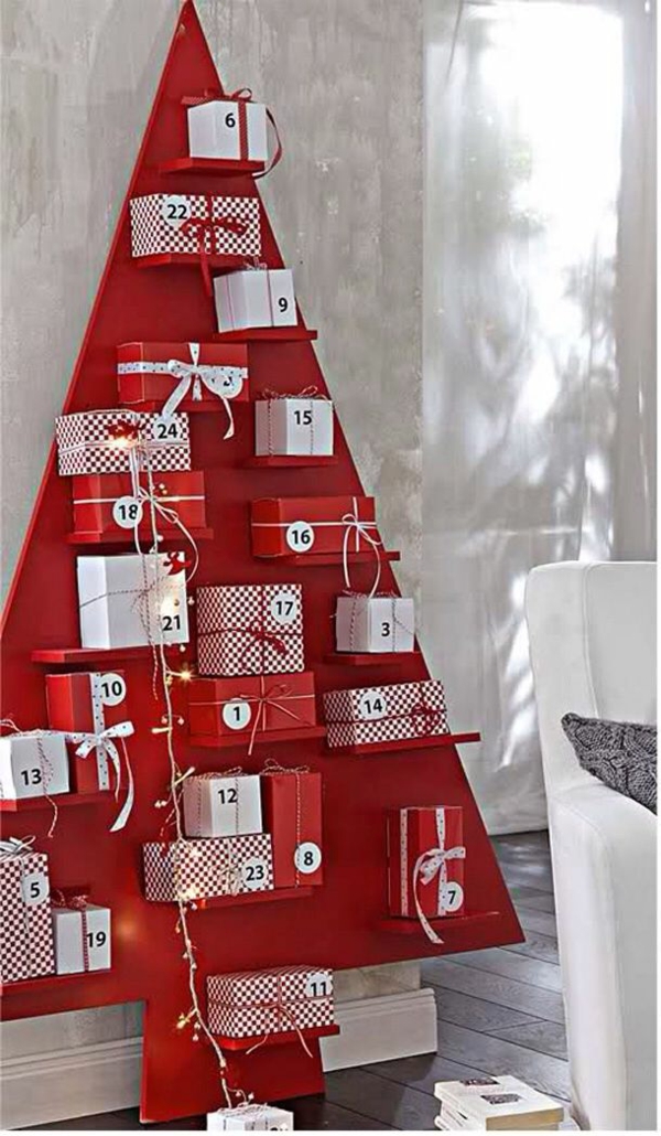 adventskalender tannenbaum kreative weihnachten bastelideen falten