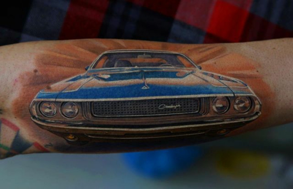 kunstvoll best vorlagen tattoo auto blau