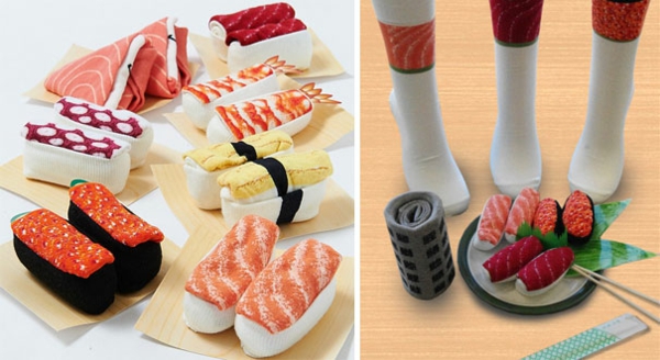 lustige  sushi geschenke für männer socken originell