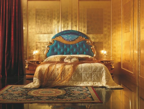möbel luxus italienische designermöbel kopfteil blau