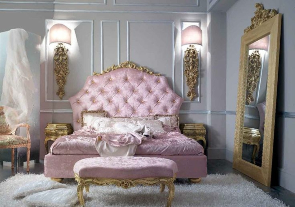 möbel italienische designermöbel rosa kopfteil polsterung