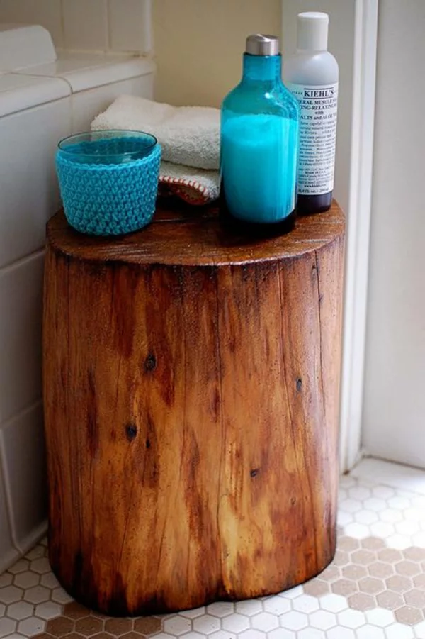 massivholz Couchtische aus Baumstamm badezimmer