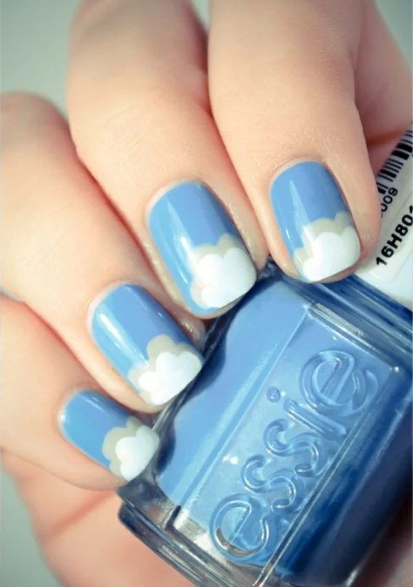 nagel design bildergalerie nail art designs blaue wolken