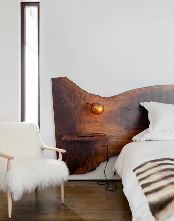 naturholz möbel massivholz massivmöbel design kopfteil hingucker