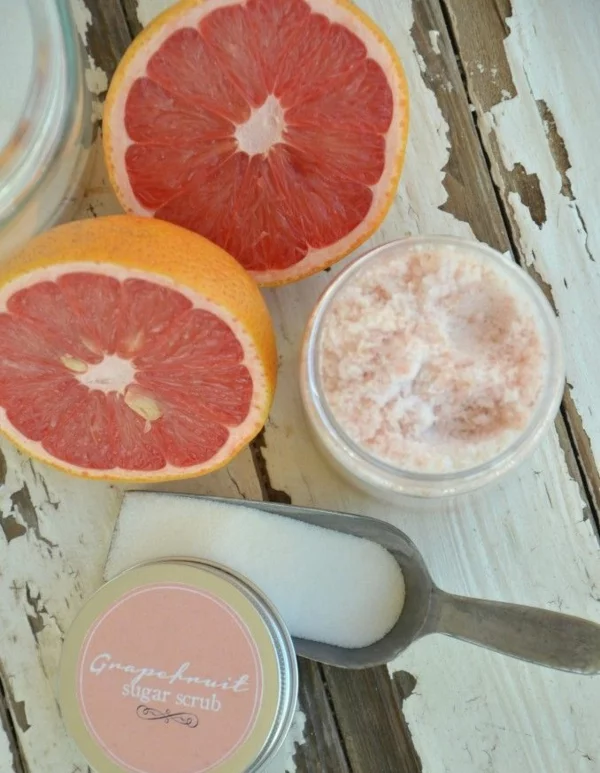 naturkosmetik selber machen grapefruit gesichtspeeling