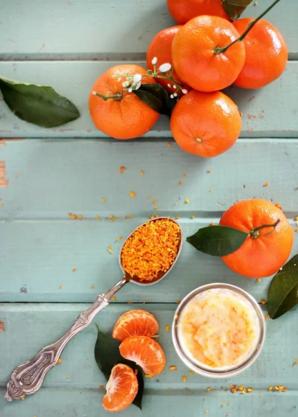 natur kosmetik selber machen körperpiling mandarine