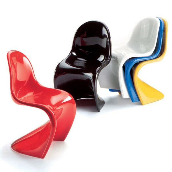 panton stuhl farbige designer stühle skandinavisches design