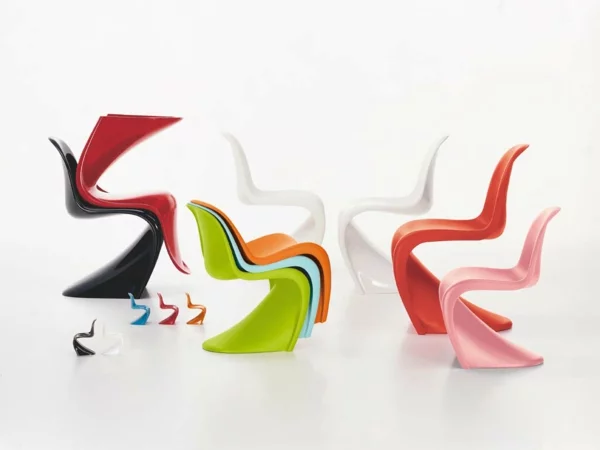 panton stuhl farbige designer stühle verner panton