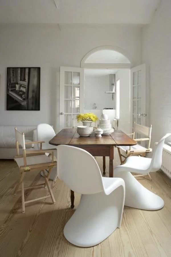 panton chair weiß designer stühle esszimmer möbel holzmöbel