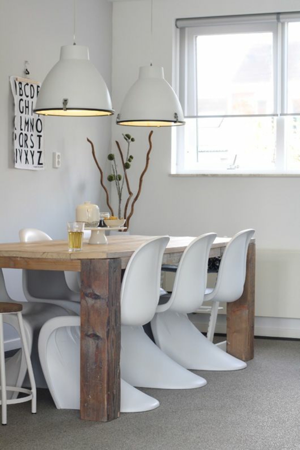 panton chair weiß designer stühle esszimmer möbel skandinavisches design