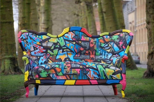 Bunte Matratzen Als Sofa