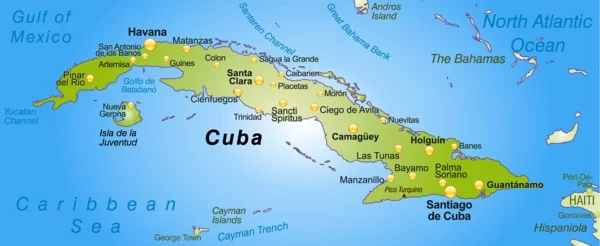 reisen nach kuba landkarte insel