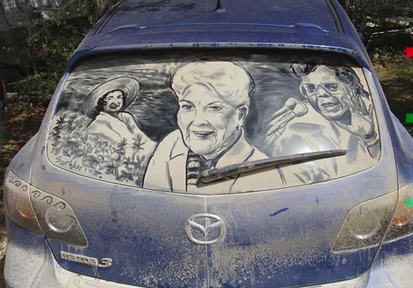 schmutzige autos kunst staub gemälde berühmt