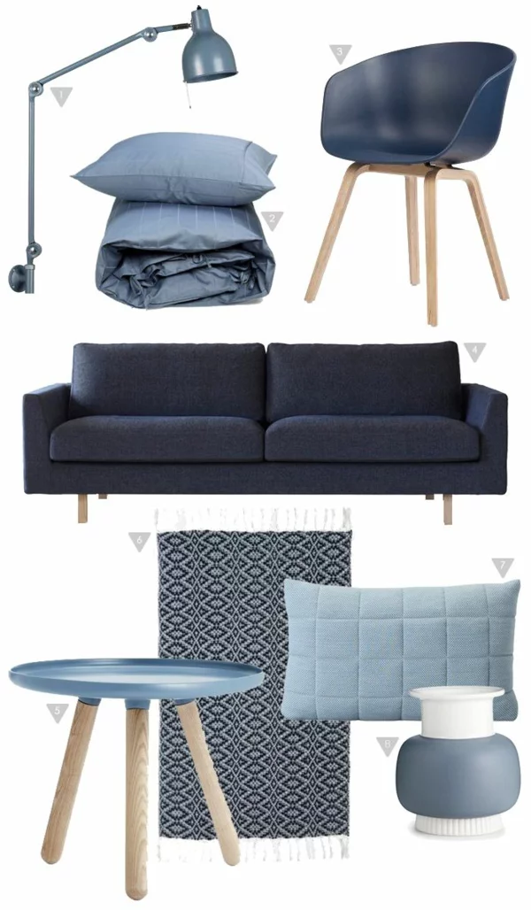 skandinavische möbel in blau designer möbel