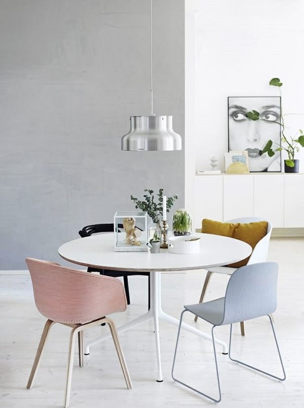 skandinavische möbel runde esstische esszimmertische mit stühlen