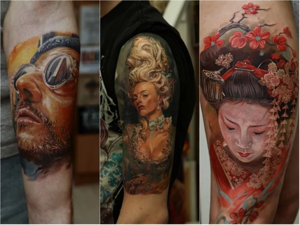 Historische Figuren als Oberarm und Unterarm Tattoo Ideen
