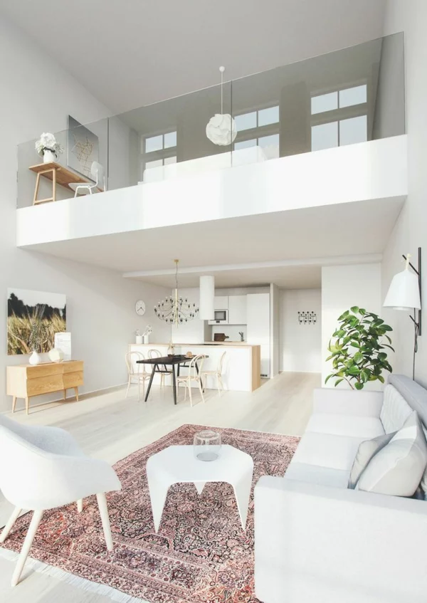 moderner teppich wohnzimmer einrichtung perserteppich