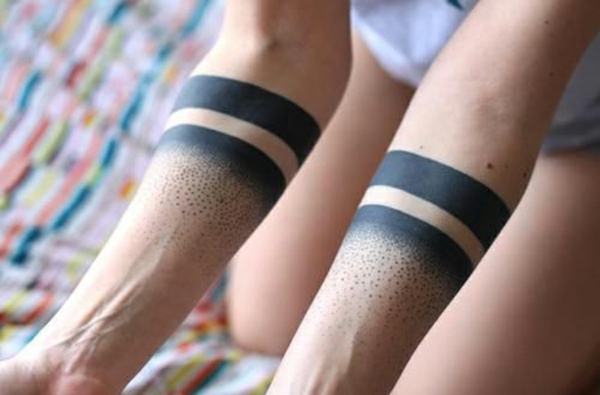 unterarm tattoo vorlagen streifen armband
