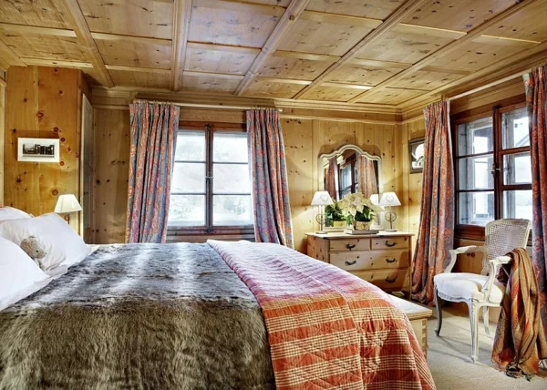 urlaub ferienwohnungen  schweizer alpen schlafzimmer design