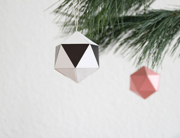 weihnachtsbaumschmuck basteln papier falten origami baumkugel