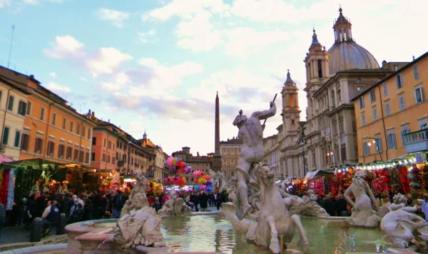 weihnachtsurlaub mit kindern rom weihnachtsmarkt Piazza Navona