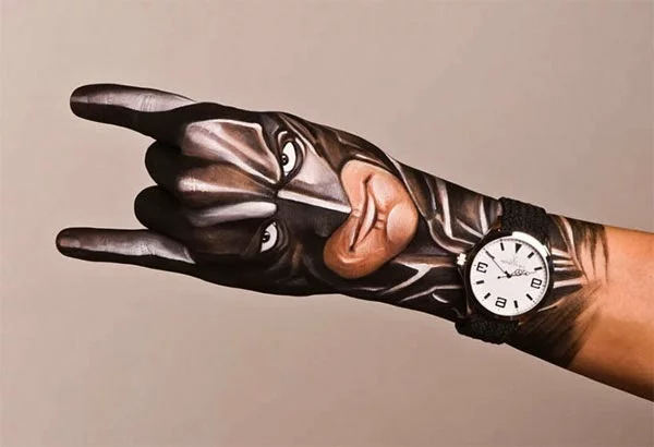 zeitgenössische kunst hand batman