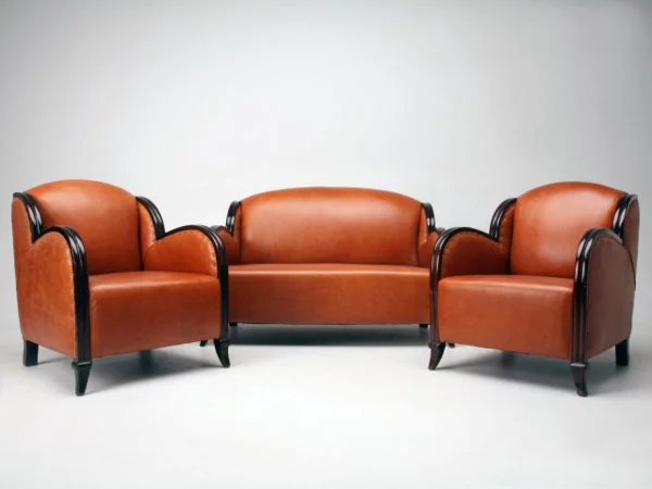 Art Deco design ideen sofa leder