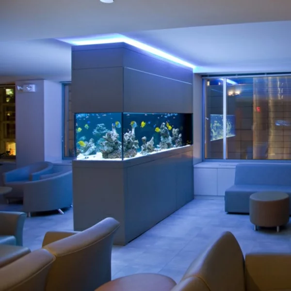 Brillante beleuchtung Aquarium Dekoration trennwand