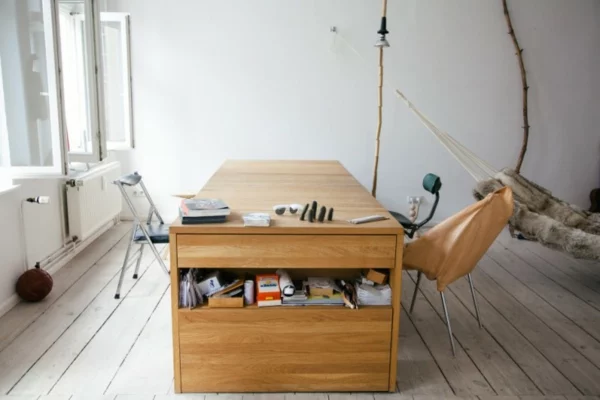 Designer Schreibtisch und ausziehbar Bett bodenbelag
