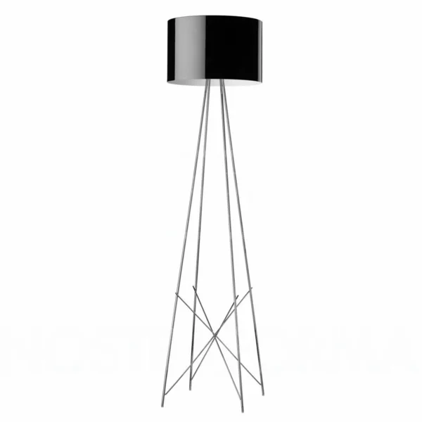 Designer Leuchtenwelt Stehlampen schwarz lampenschirm