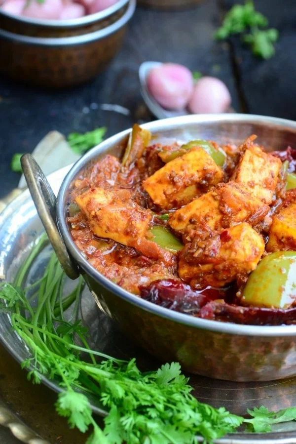 Indisch kochen indisches Essen Karahi Paneer