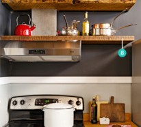 Kleine Küche einrichten – Landhausküche mit viel Stauraum